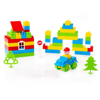 Конструктор Строитель 129 деталей Полесье 36117 01